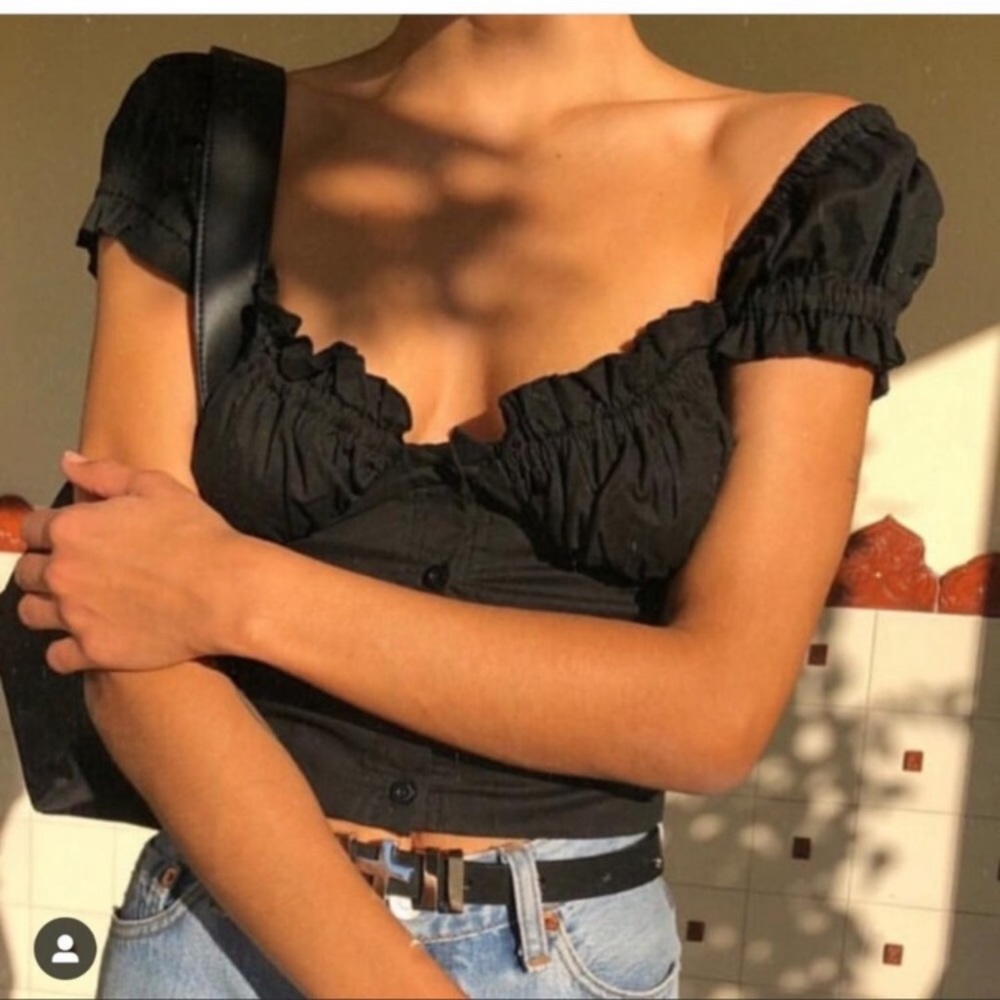 With Jean Black Remi Top M